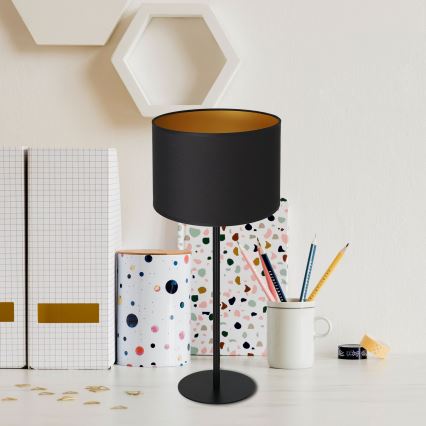 Настольная лампа ARDEN 1xE27/60W/230V ⌀ 25 cm черная/золотая