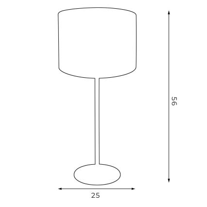 Настольная лампа ARDEN 1xE27/60W/230V ⌀ 25 cm черная/золотая
