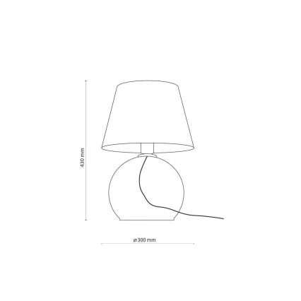 Настольная лампа AUREA 1xE27/15W/230V черный/бежевый