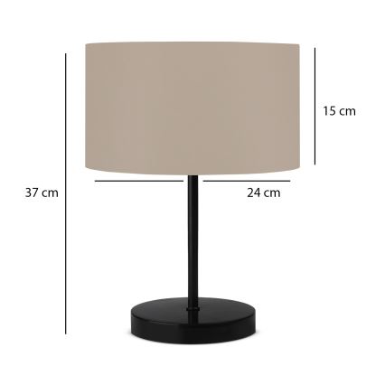 Настольная лампа AYD 1xE27/40W/230V бежевая/чёрная