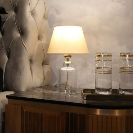 Настольная лампа AYD 1xE27/40W/230V бежевая/прозрачная