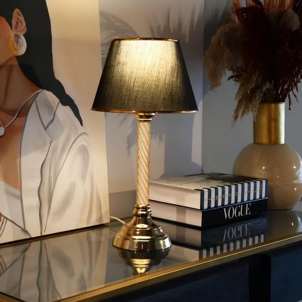 Настольная лампа AYD 1xE27/40W/230V чёрная/золотая