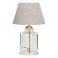 Настольная лампа AYD 1xE27/40W/230V серая/прозрачная