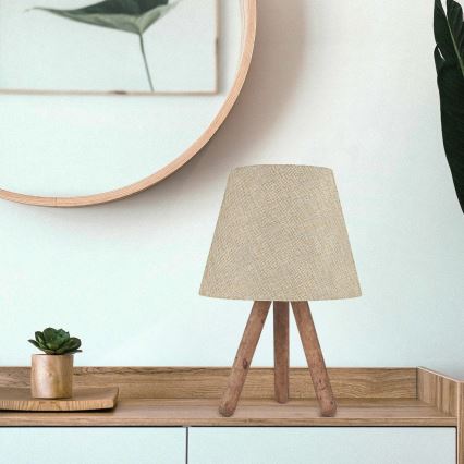 Настольная лампа AYD 1xE27/60W/230V бежевая/коричневая