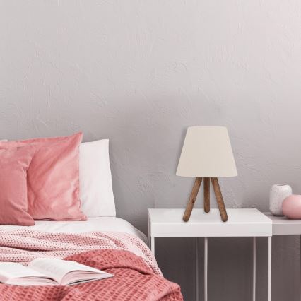 Настольная лампа AYD 1xE27/60W/230V бежевая/коричневая