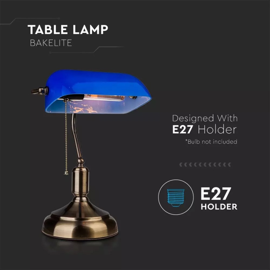 Настольная лампа BANKER 1xE27/60W/230V