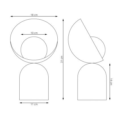 Настольная лампа BOTO 1xG9/8W/230V серая