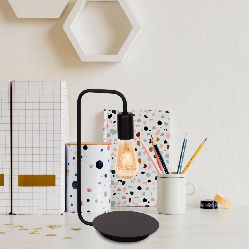 Настольная лампа BRENDA 1xE27/60W/230V черная