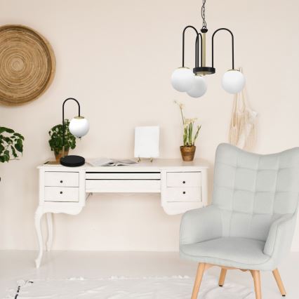 Настольная лампа CAMBRIDGE 1xE14/60W/230V черная/латунь