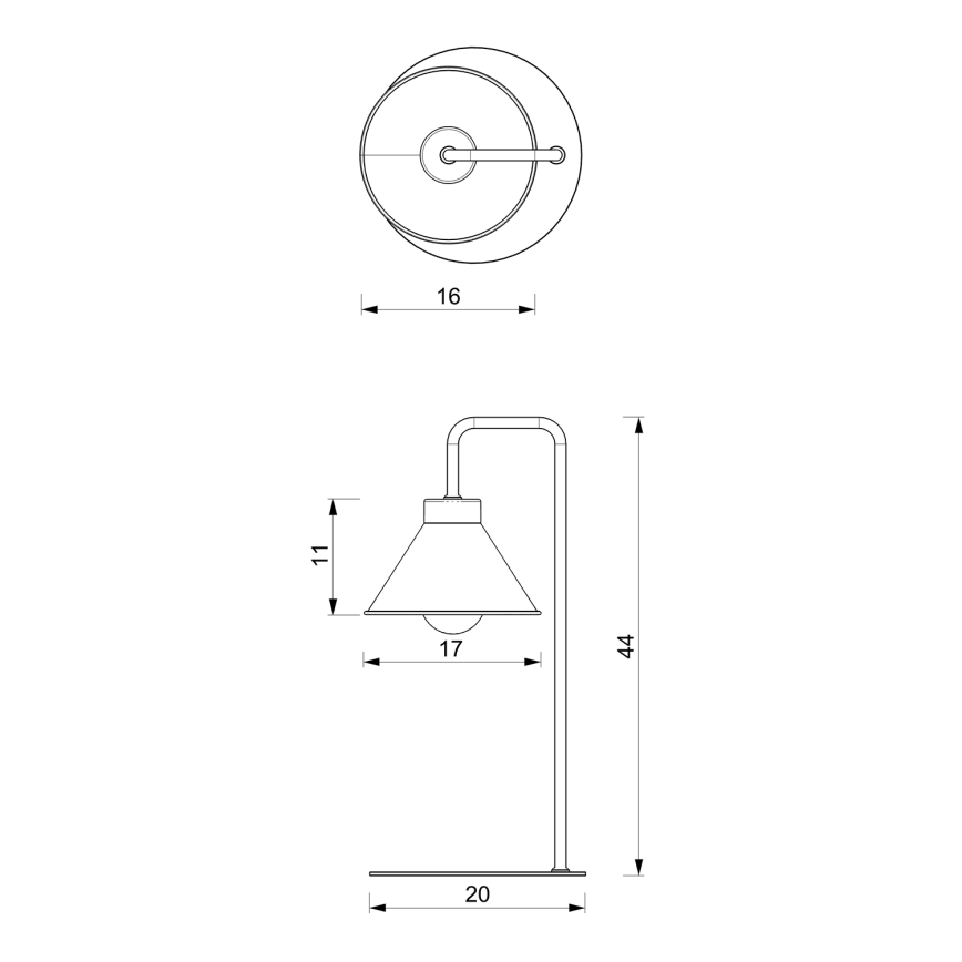 Настольная лампа DEMET 1xE27/15W/230V черный/золотистый