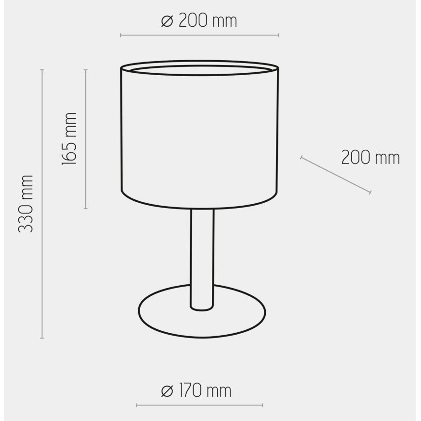 Настольная лампа DEVA 1xE27/15W/230V серая/дерево