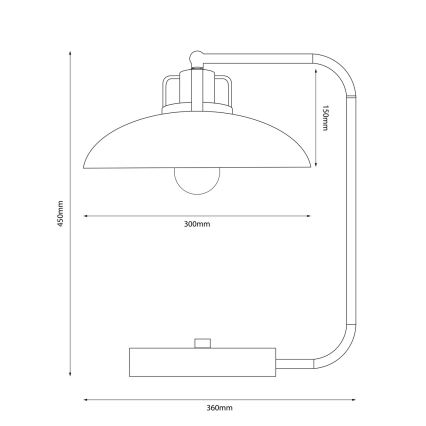 Настольная лампа FELIX 1xE27/60W/230V синяя