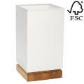 Настольная лампа FIRE 1xE27/25W/230V дуб/белый - сертифицировано FSC