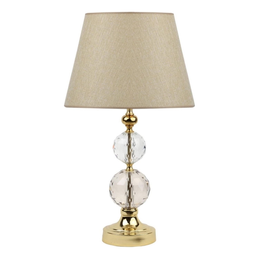 Настольная лампа GOLD CRYSTAL 1xE27/40W/230V бежевая/золотая