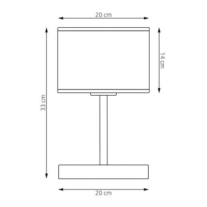 Настольная лампа KARBON 1xE27/15W/230V черная/коричневая