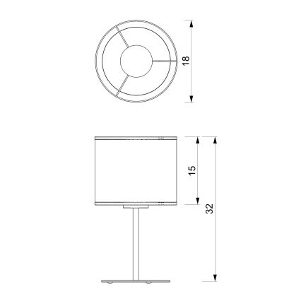Настольная лампа LOFT SHADE 1xE27/60W/230V диаметр 18 см белая/золотая