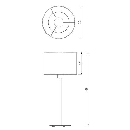 Настольная лампа LOFT SHADE 1xE27/60W/230V диаметр 25 см белая/золотая