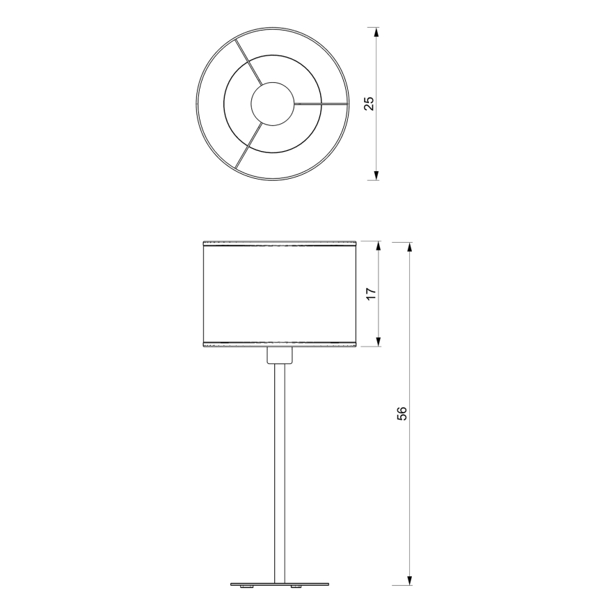 Настольная лампа LOFT SHADE 1xE27/60W/230V диаметр 25 см белая/золотая