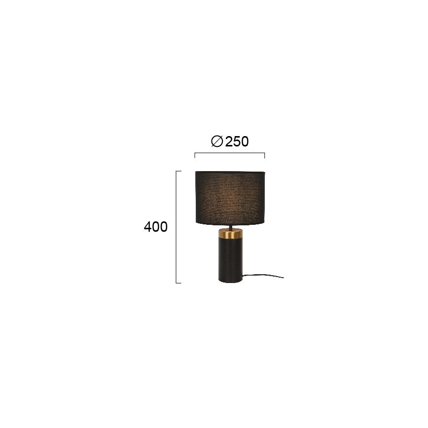 Настольная лампа LUCIANO 1xE27/40W/230V черная/золотая