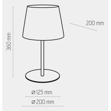 Настольная лампа MAJA 1xE27/15W/230V черная
