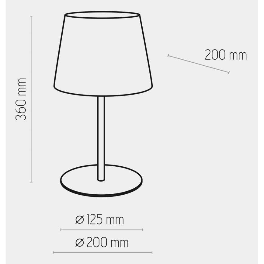 Настольная лампа MAJA 1xE27/15W/230V черная