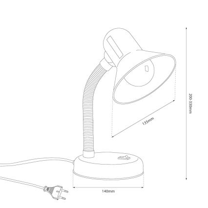 Настольная лампа MENTOR 1xE27/15W/230V розовая