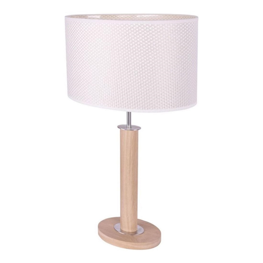 Настольная лампа MERCEDES 1xE27/40W/230V, 60 см, кремовая/дуб