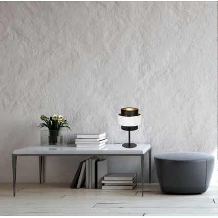 Настольная лампа NESS 1xE27/60W/230V черная/белая