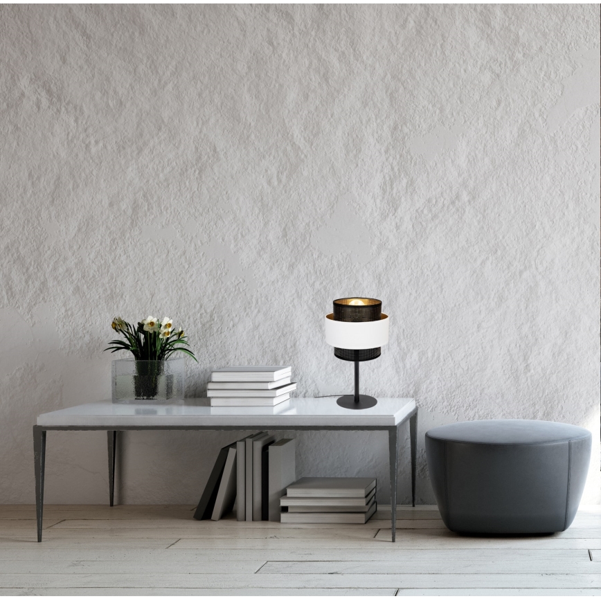 Настольная лампа NESS 1xE27/60W/230V черная/белая