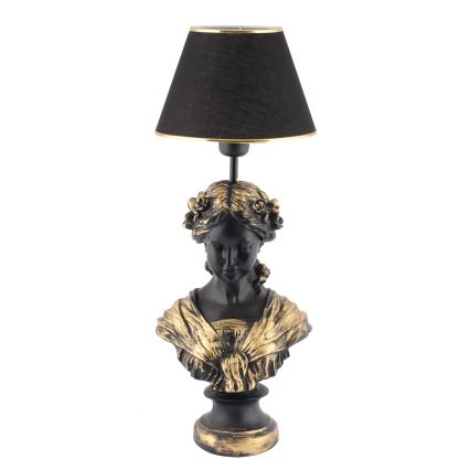 Настольная лампа OPELYA 1xE27/40W/230V черный/золотистый