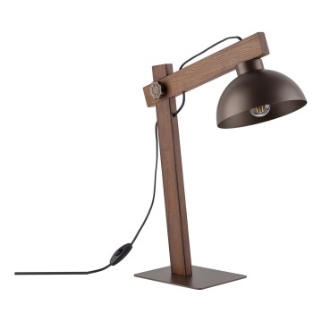 Настольная лампа OSLO 1xE27/15W/230V орех/коричневый