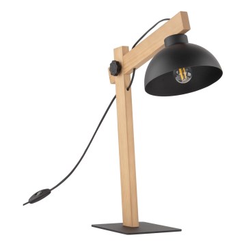 Настольная лампа OSLO 1xE27/15W/230V сосна/черный