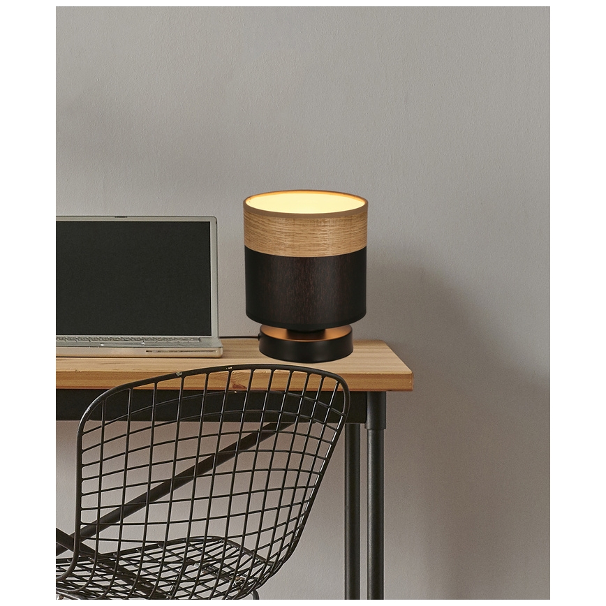 Настольная лампа PORTO 1xE27/60W/230V черный/коричневый