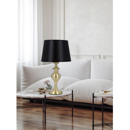 Настольная лампа PRIMA GOLD 1xE27/60W/230V черный/золотистый