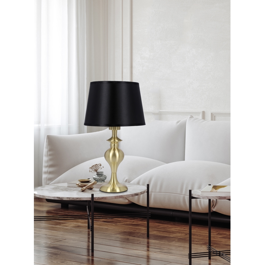 Настольная лампа PRIMA GOLD 1xE27/60W/230V черный/золотистый
