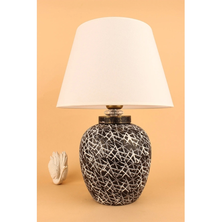 Настольная лампа RAMZES 1xE27/40W/230V белая/черная