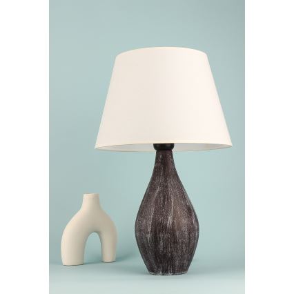 Настольная лампа RAMZES 1xE27/40W/230V белая/коричневая
