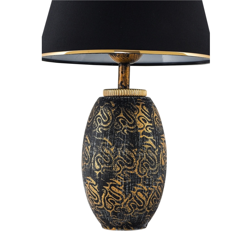 Настольная лампа RAMZES 1xE27/40W/230V черная/золотая