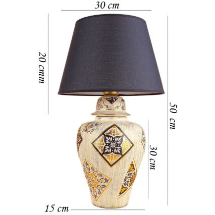 Настольная лампа RAMZES 1xE27/40W/230V синяя/бежевая