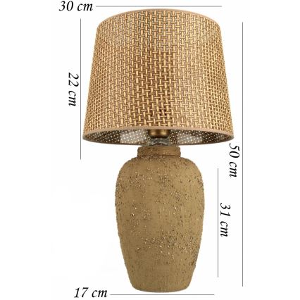 Настольная лампа RAMZES 1xE27/40W/230V коричневая