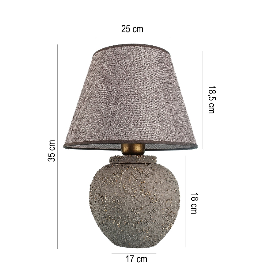 Настольная лампа RAMZES 1xE27/40W/230V, коричневая