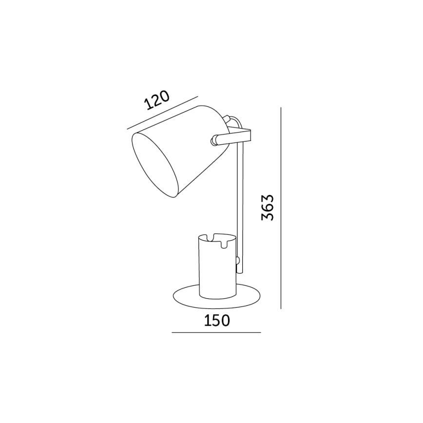 Настольная лампа ROLIG 1xE27/25W/230V черный