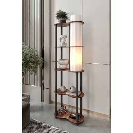 Настольная лампа с полками NOTO 1xE27/40W/230V коричневая/черная