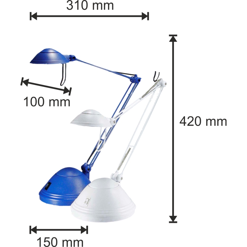 Настольная лампа с регулированием яркости ELA 1xGY6,35/50W/230V/12V синий