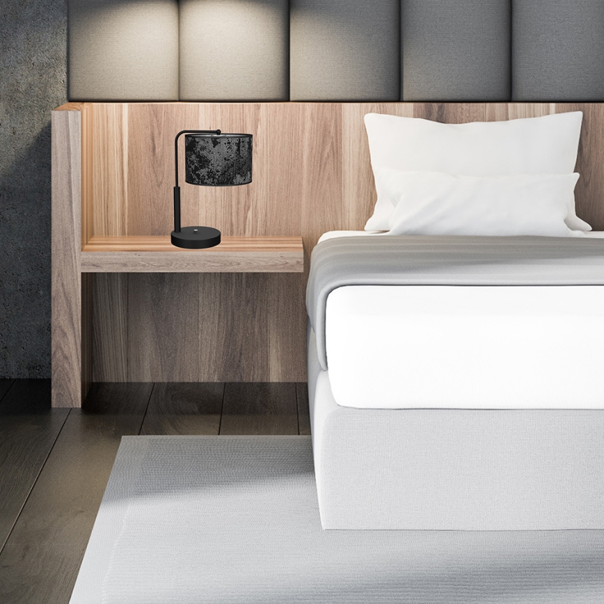 Настольная лампа SATINO 1xE27/60W/230V черная/серая