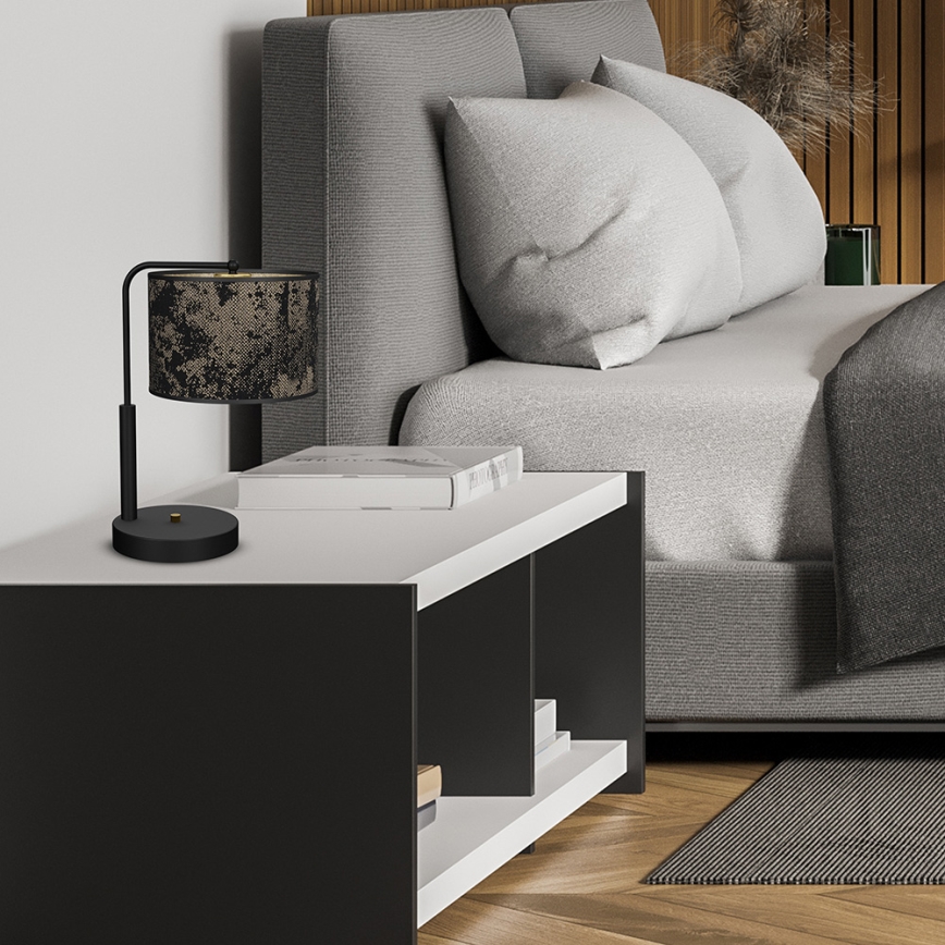 Настольная лампа SATINO 1xE27/60W/230V черная/золотая