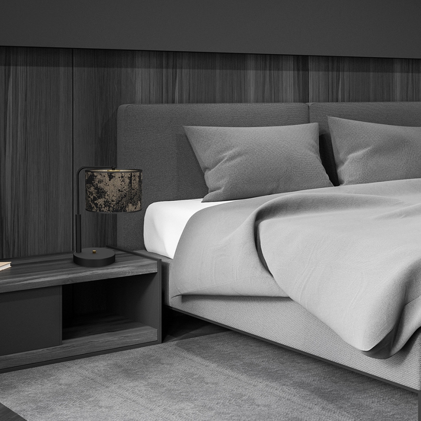 Настольная лампа SATINO 1xE27/60W/230V черная/золотая