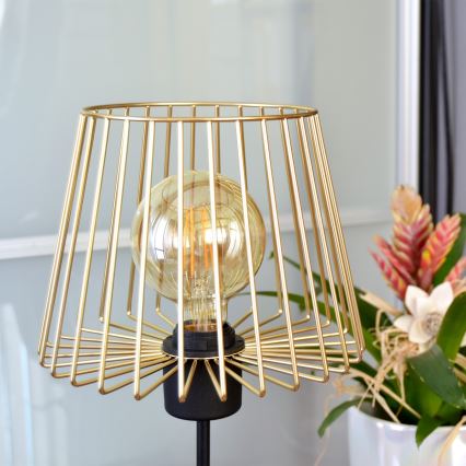 Настольная лампа TORRI 1xE27/15W/230V золотистый/черный