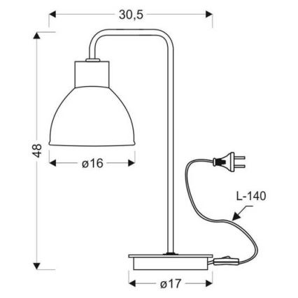 Настольная лампа VARIO 1xE27/60W/230V