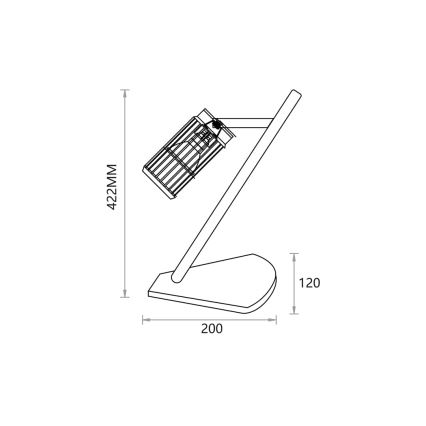 Настольная лампа VERTICAL 1xGU10/8W/230V черный